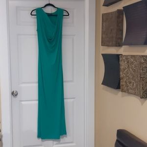 Fraiche by J Kelly Green Cowl Neck Maxi Dress